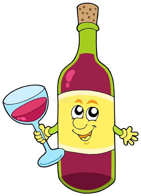 cartoon wine bottles